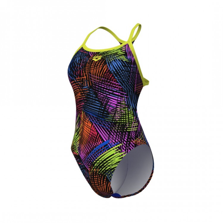 WOMEN'S ARENA ENERGY SWIMSUIT BOOSTER BACK SOFT GREEN BLACK MULTI