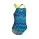 GIRL'S ARENA ONDULATION SWIMSUIT SWIM PRO BACK MULTI NAVY SOFT GREEN