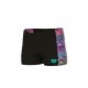 BOY'S ARENA ONDULATION SWIM SHORT BLACK MULTI VIOLET