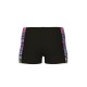 BOY'S ARENA ONDULATION SWIM SHORT BLACK MULTI VIOLET