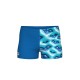 BOY'S ARENA LOGO GRAPHIC SWIM SHORT BLUE RIVER WATER MULTI