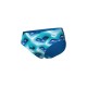 BOY'S ARENA LOGO GRAPHIC SWIM BRIEFS BLUE RIVER WATER MULTI