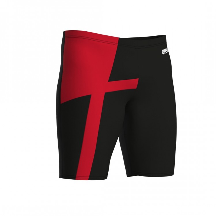 MEN'S ARENA DIAMOND SWIM JAMMER BLACK RED