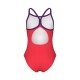 GIRLS ARENA STAR GRAPHIC SWIMSUIT LIGHT BRIGHT CORAL PLUM