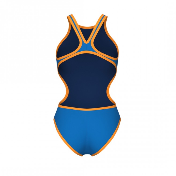 W ARENA ONE BIGLOGO ONE PIECE BLUE RIVER FLUO ORANGE