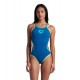 W ARENA ONE DOUBLE CROSS BACK ONE PIECE BLUE COSMO SOFT GREEN WATER