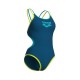 W ARENA ONE DOUBLE CROSS BACK ONE PIECE BLUE COSMO SOFT GREEN WATER