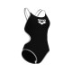 W ARENA ONE DOUBLE CROSS BLACK ONE PIECE BLACK WHITE SILVER