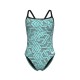 WOMEN'S ARENA ESCAPE SWIMSUIT CHALENGE BACK BLACK WATER BLUE MULTI