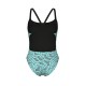 WOMEN'S ARENA ESCAPE SWIMSUIT CHALENGE BACK BLACK WATER BLUE MULTI