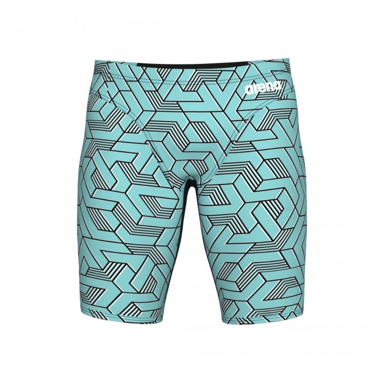 MEN'S ARENA ESCAPE SWIM JAMMER BLACK WATER BLUE MULTI