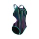 WOMEN'S ARENA ONE METALIC PAINT SWIMSUIT BLACK WATERPURBLE