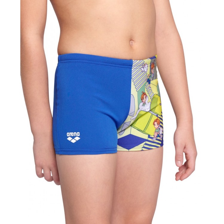 BOYS ARENA FANTASIZE SWIM SHORT MULTI GREY ROYAL