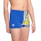 BOYS ARENA FANTASIZE SWIM SHORT MULTI GREY ROYAL