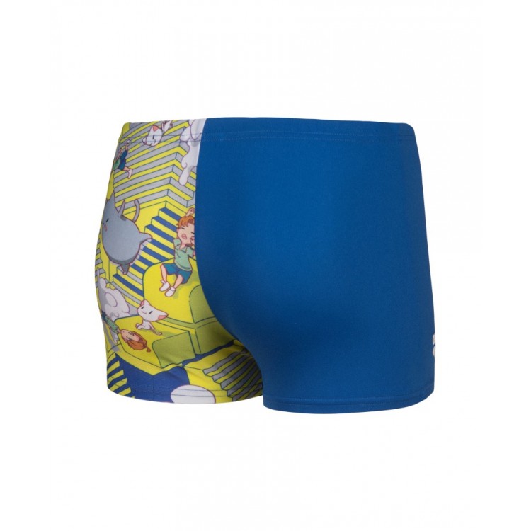 BOYS ARENA FANTASIZE SWIM SHORT MULTI GREY ROYAL