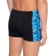 BOYS ARENA POOL TILES SWIM SHORT BLACK BLUE MULTI