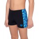 BOYS ARENA POOL TILES SWIM SHORT BLACK BLUE MULTI