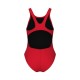 GIRLS TEAM SWIMSUIT SWIM TECH SOLID RED WHITE