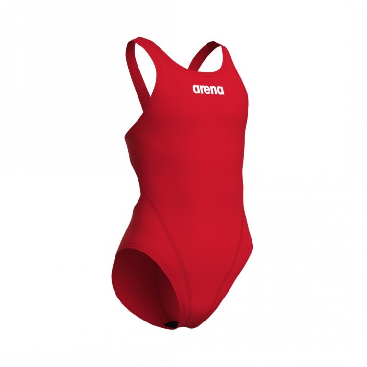 GIRLS TEAM SWIMSUIT SWIM TECH SOLID RED WHITE