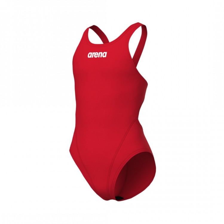 GIRLS TEAM SWIMSUIT SWIM TECH SOLID RED WHITE