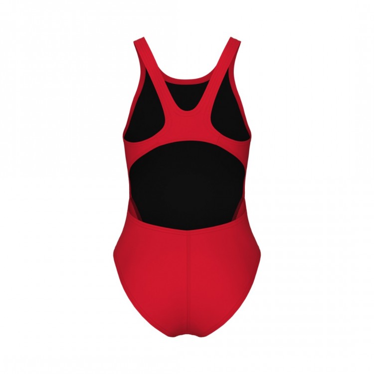 GIRLS TEAM SWIMSUIT SWIM TECH SOLID RED WHITE