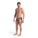 MENS ARENA MULTI STRIPES SWIM LOWWAIST SHORT BLACK MULTI