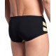 MENS ARENA MULTI STRIPES SWIM LOWWAIST SHORT BLACK MULTI